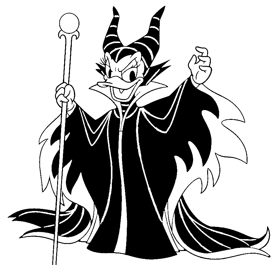 Malificent Duck Coloring Page