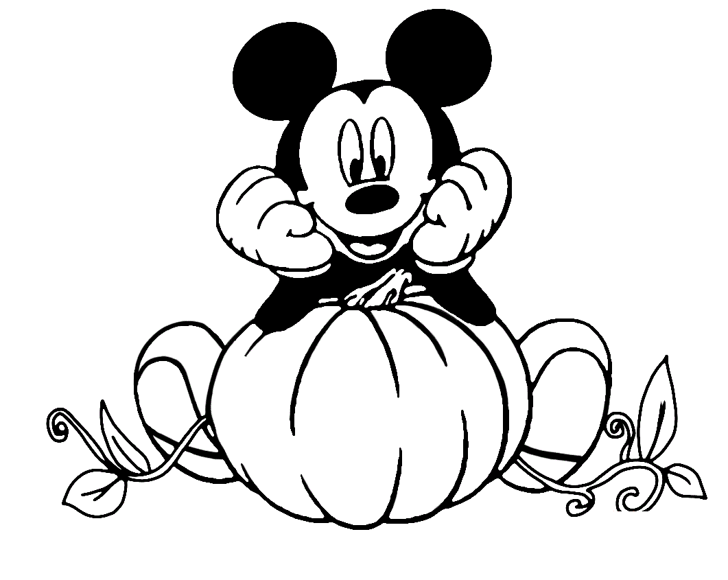 Free Printable Mickey Mouse Halloween Coloring Pages