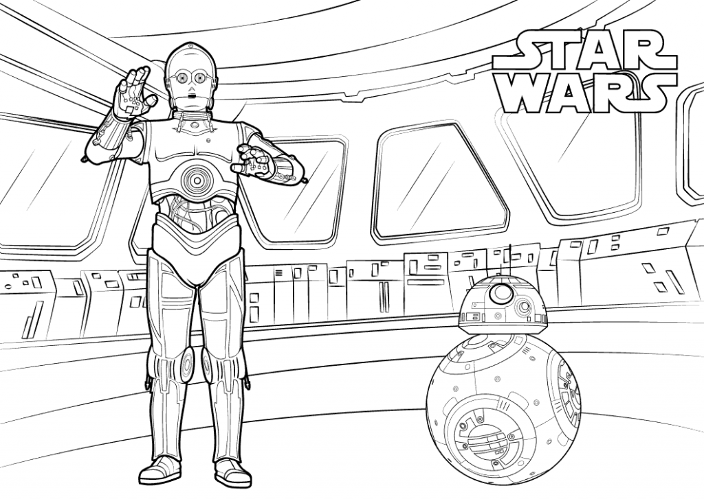 Star Wars C3po And Bb8 Coloring Page