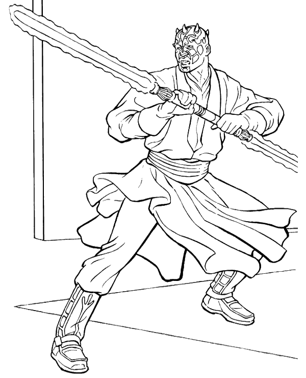 Star Wars Darth Maul Coloring Pages