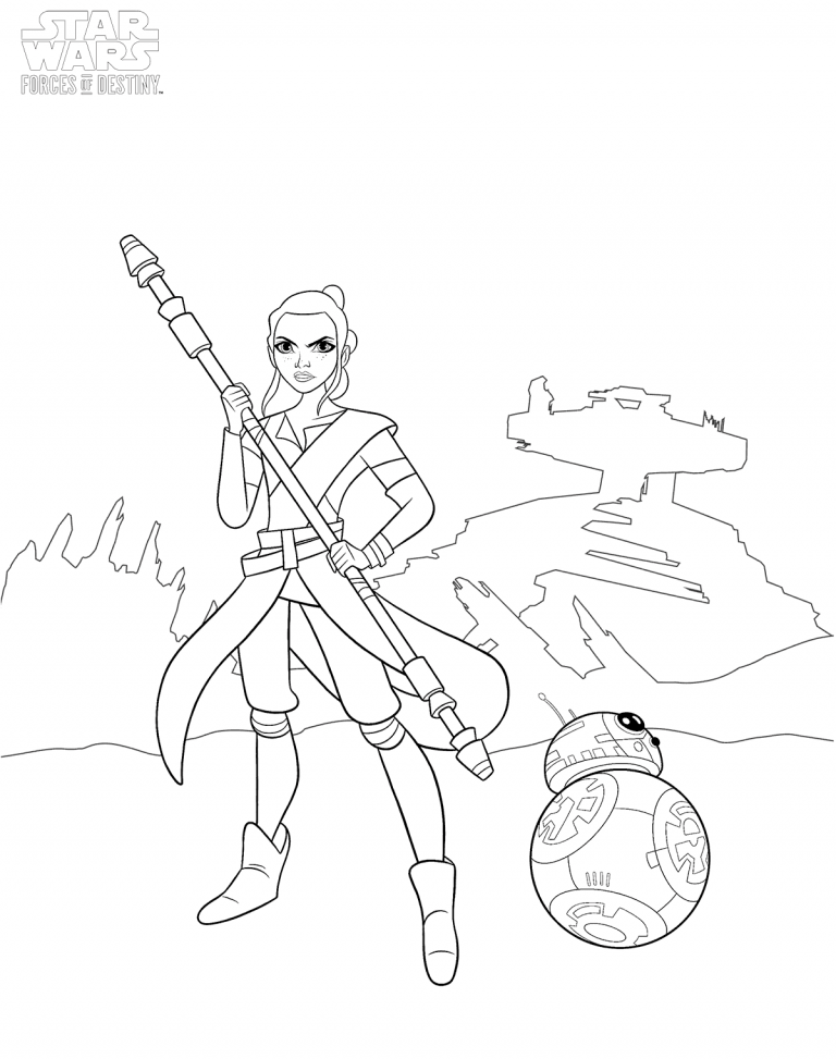 BB 8 Coloring Pages Best Coloring - Star Wars Forces Of Destiny Coloring Page 768x973 