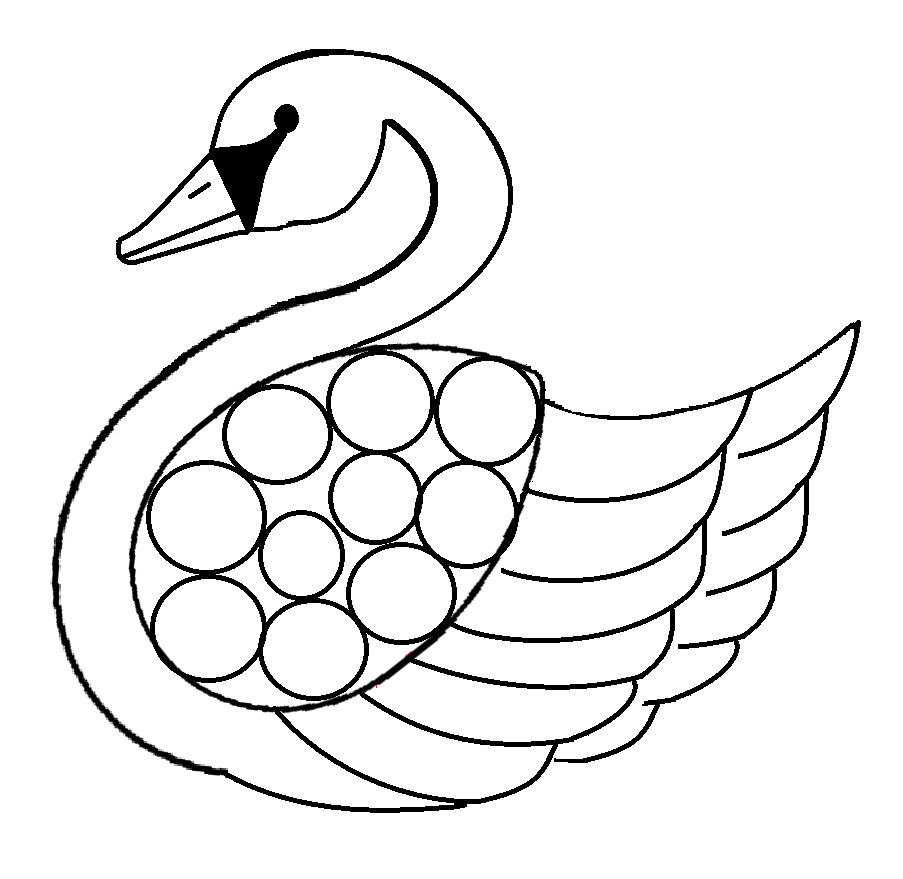 Swan Design Coloring Page