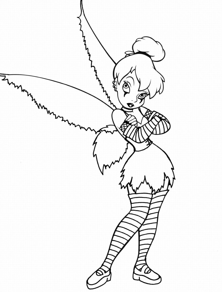 Tinkerbell Halloween Coloring Page