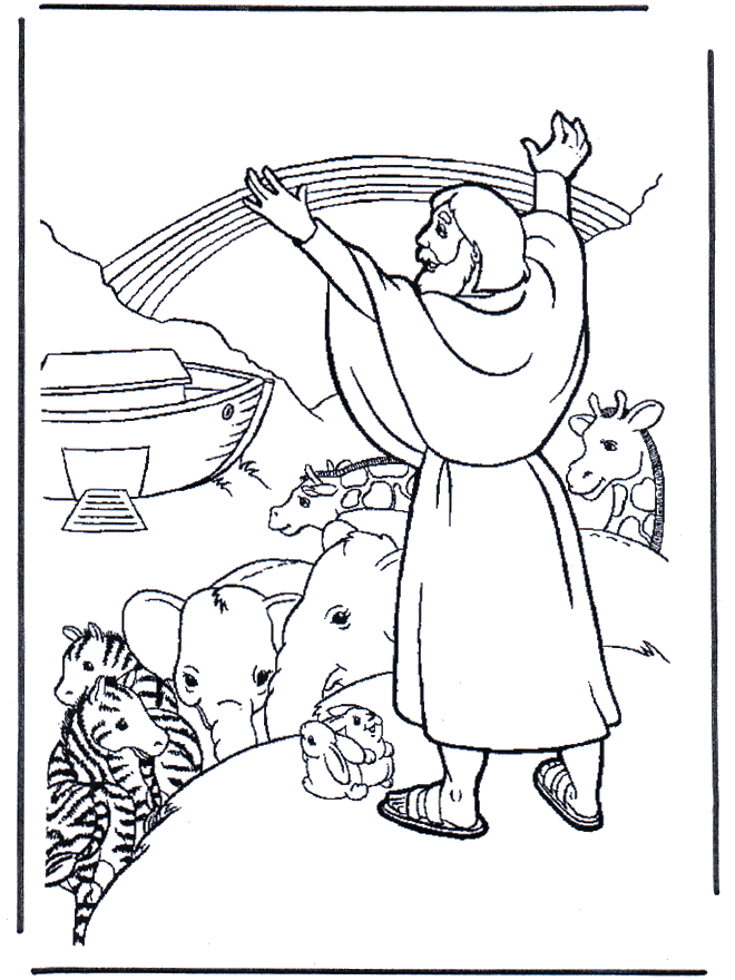 After The Storm Noahs Ark Coloring Page