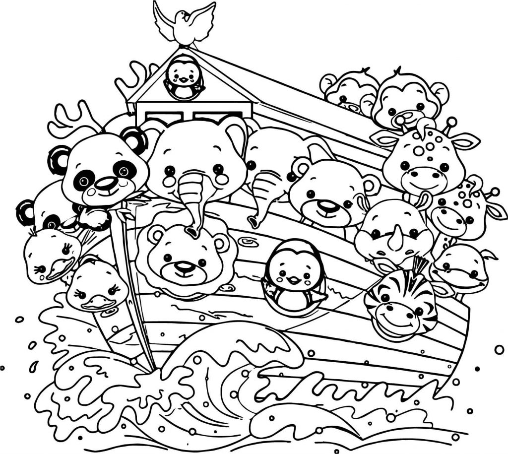 Animals On Noahs Ark Coloring Pages