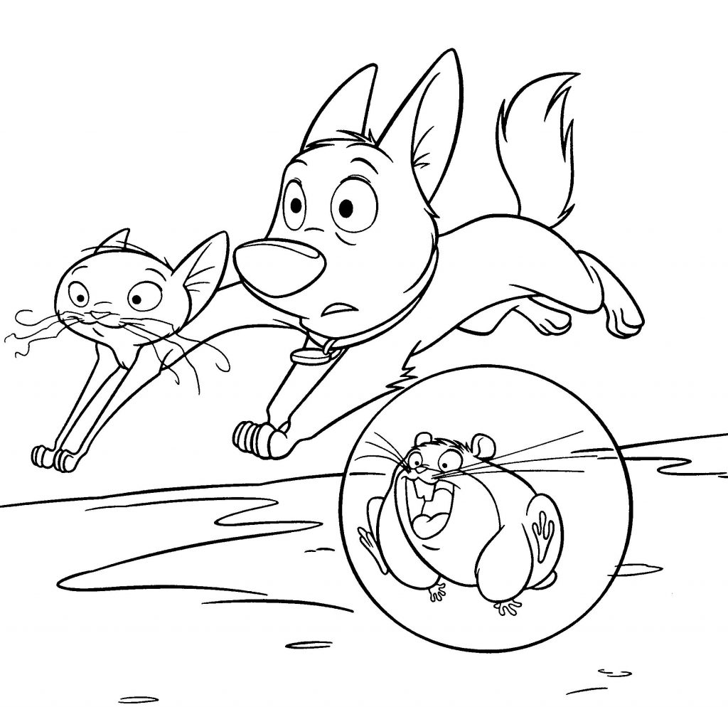 Bolt Movie Characters Coloring Pages