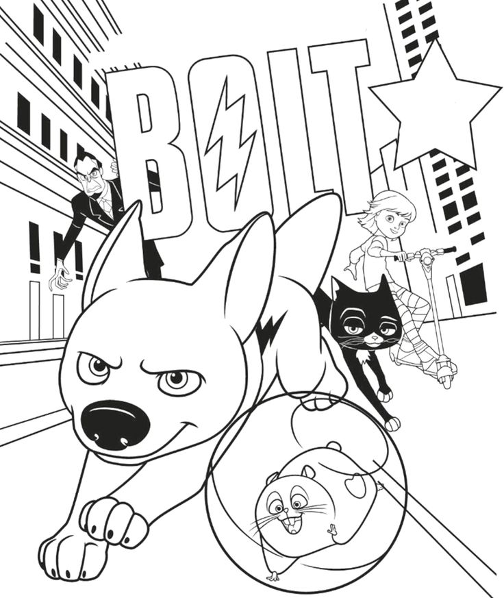 Bolt Movie Coloring Page