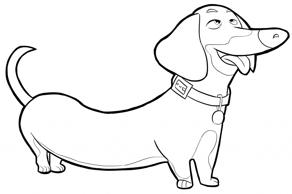 Buddy Dachshund Coloring Pages