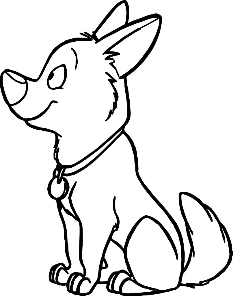 Cute Bolt Movie Coloring Pages