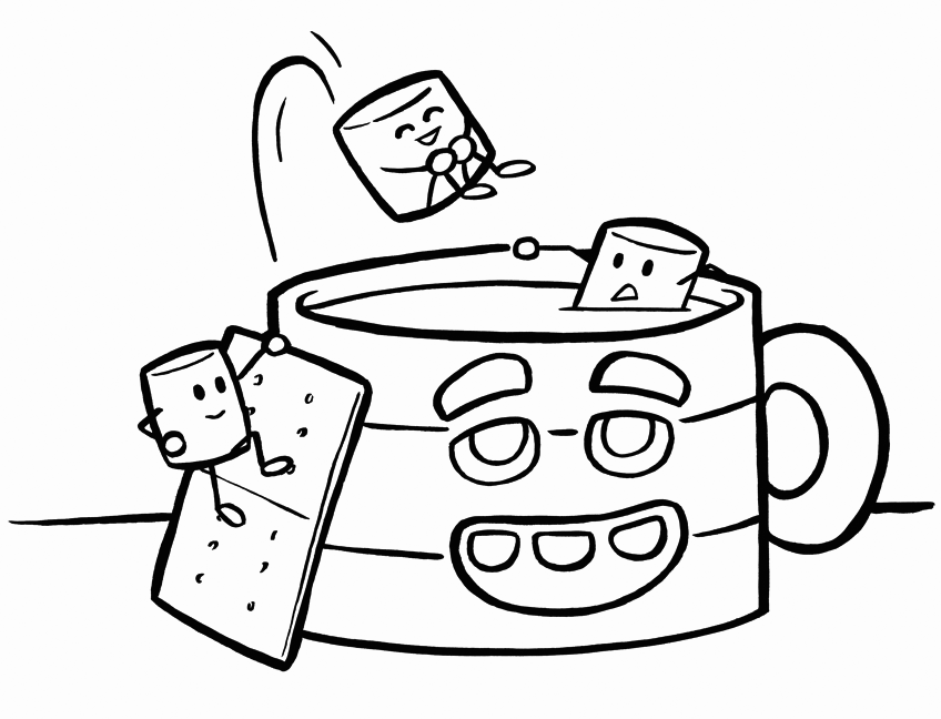 Cute Winter Holidays Coloring Pages