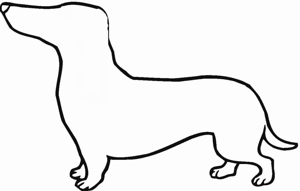 Dachshund Outline For Coloring