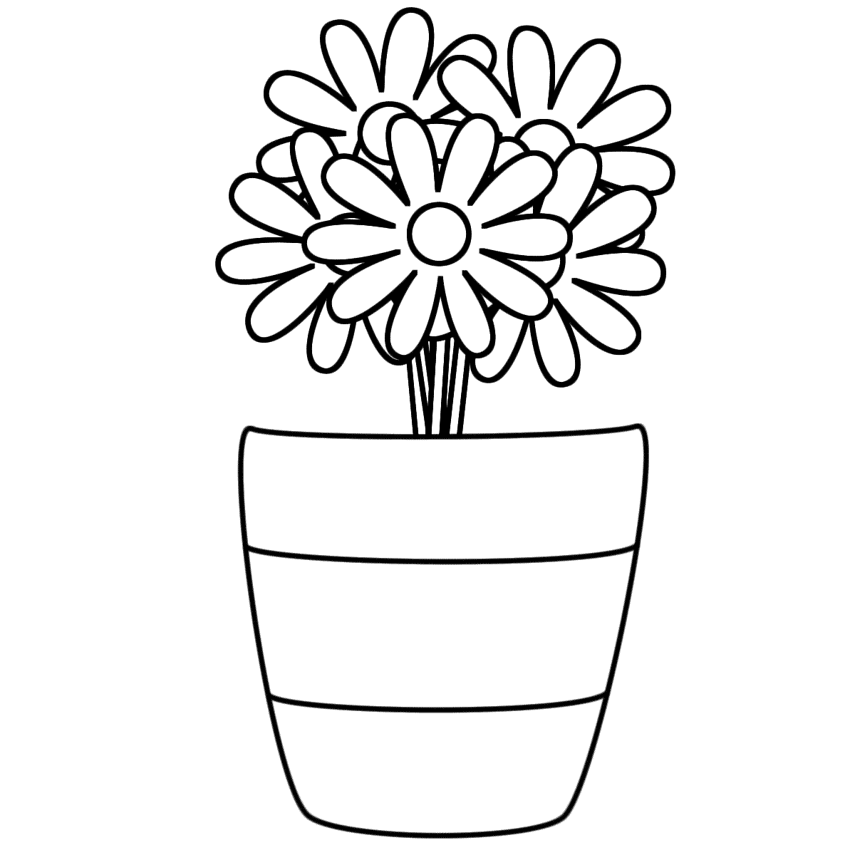 Flower Pot Coloring Pages   Best Coloring Pages For Kids