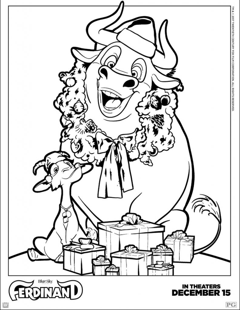 Ferdinand Christmas Coloring Pages