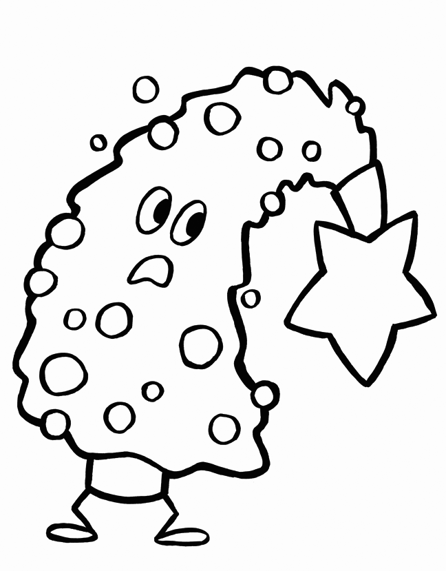 Funny Holiday Tree Coloring Page