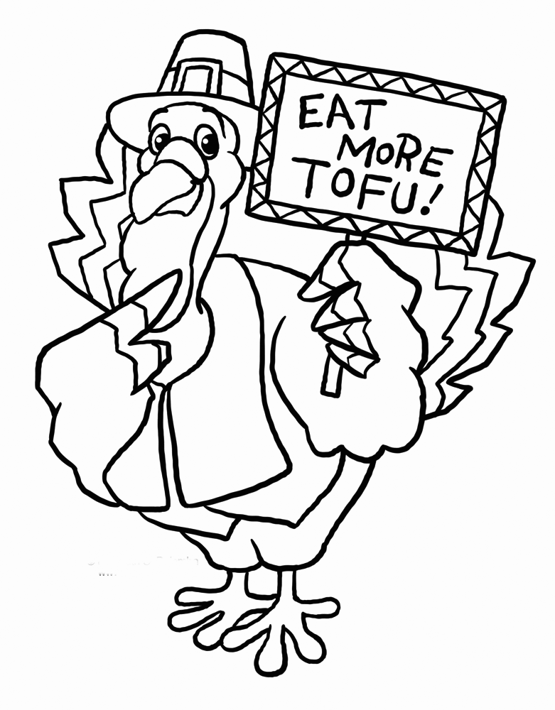 Funny Thanksgiving Turkey Coloring Pages For Preschool