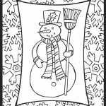 Holiday Snowman Coloring Pages