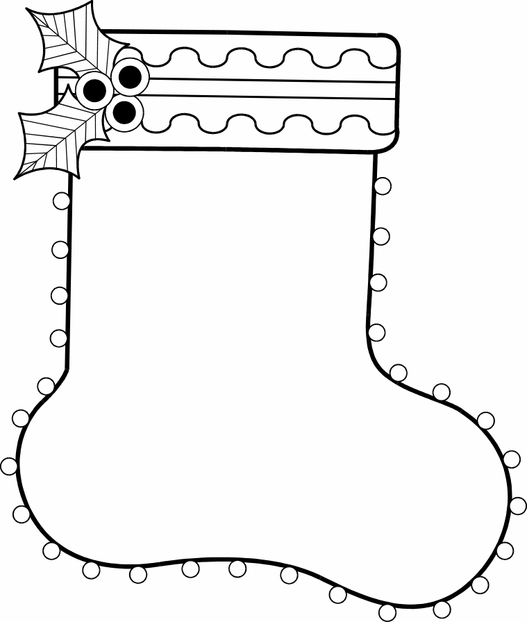 Holiday Stocking Coloring Page