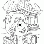 Mike Arrives Monsters U Coloring Page