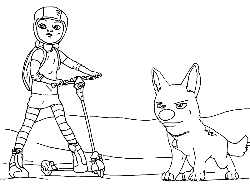Penny And Bolt Coloring Pages