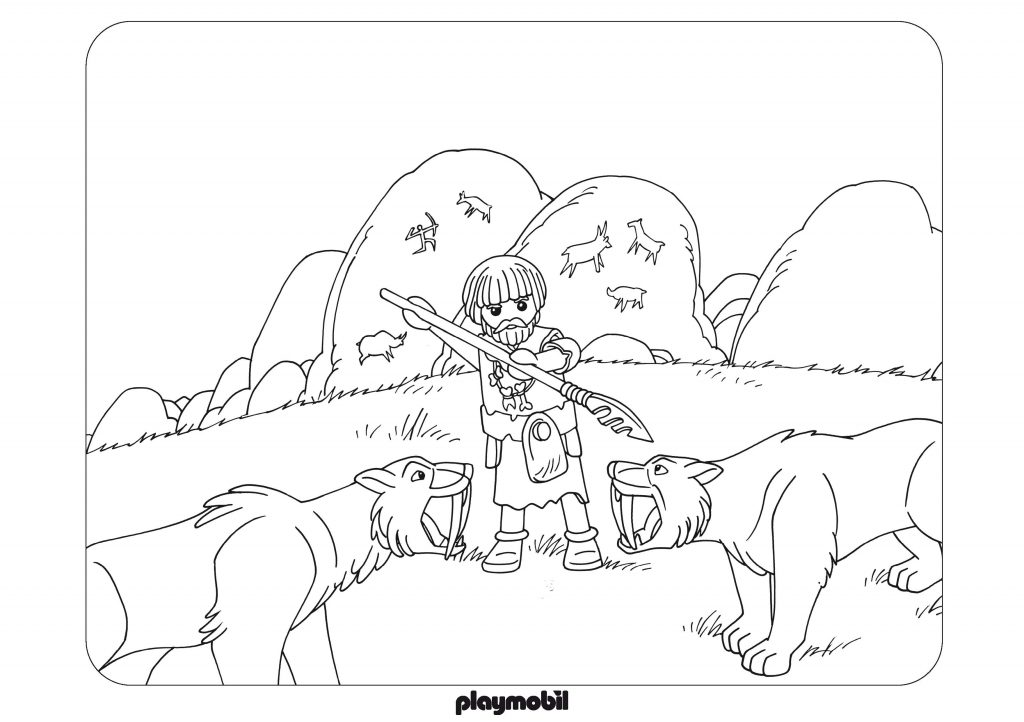 Playmobil Caveman Coloring Pages