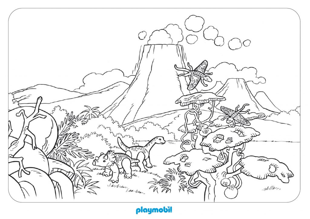 Playmobil Jurassic Scene Coloring Pages