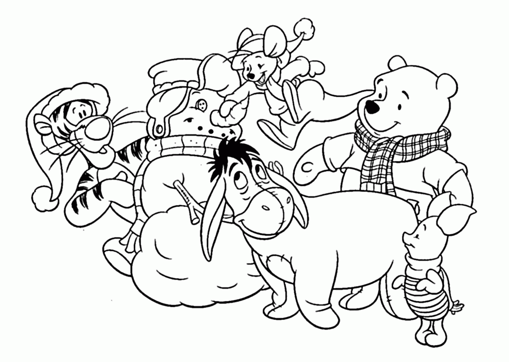 Pooh Holidays Coloring Pages