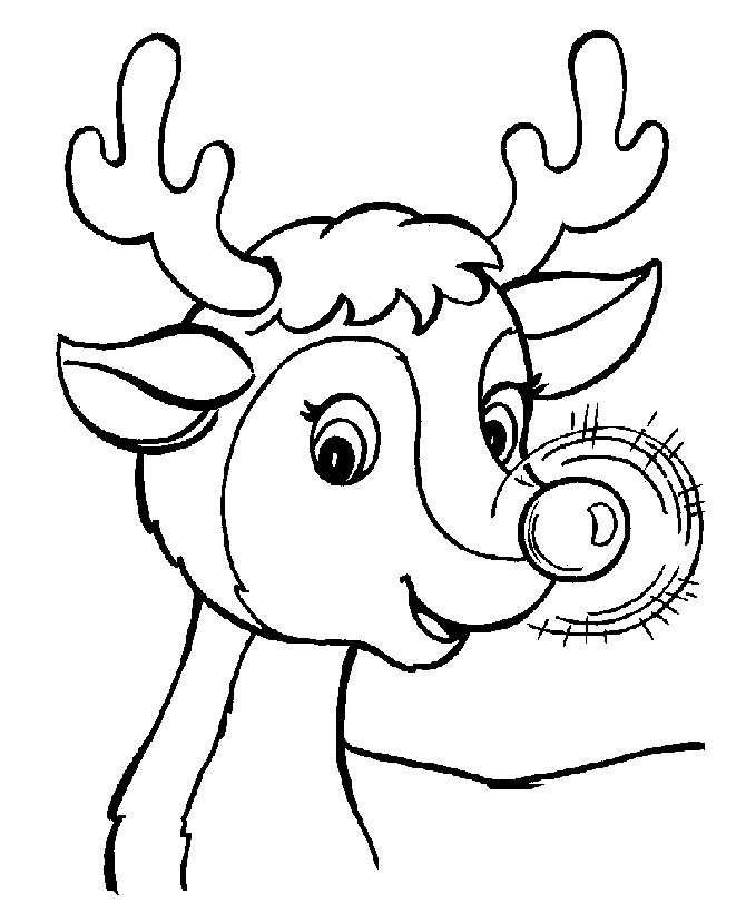 Rudolph Holiday Coloring Page