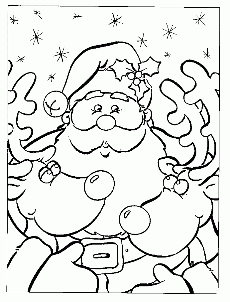 Santa For The Holiday Coloring Page