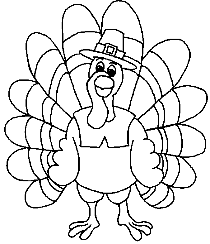 Simple Thanksgiving Turkey Coloring Pages For Preschool