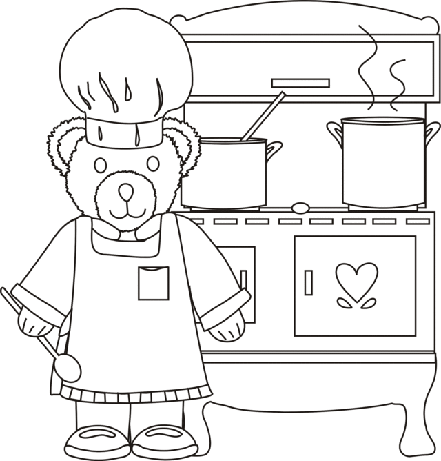 Thanksgiving Bear Coloring Pages For Preschool