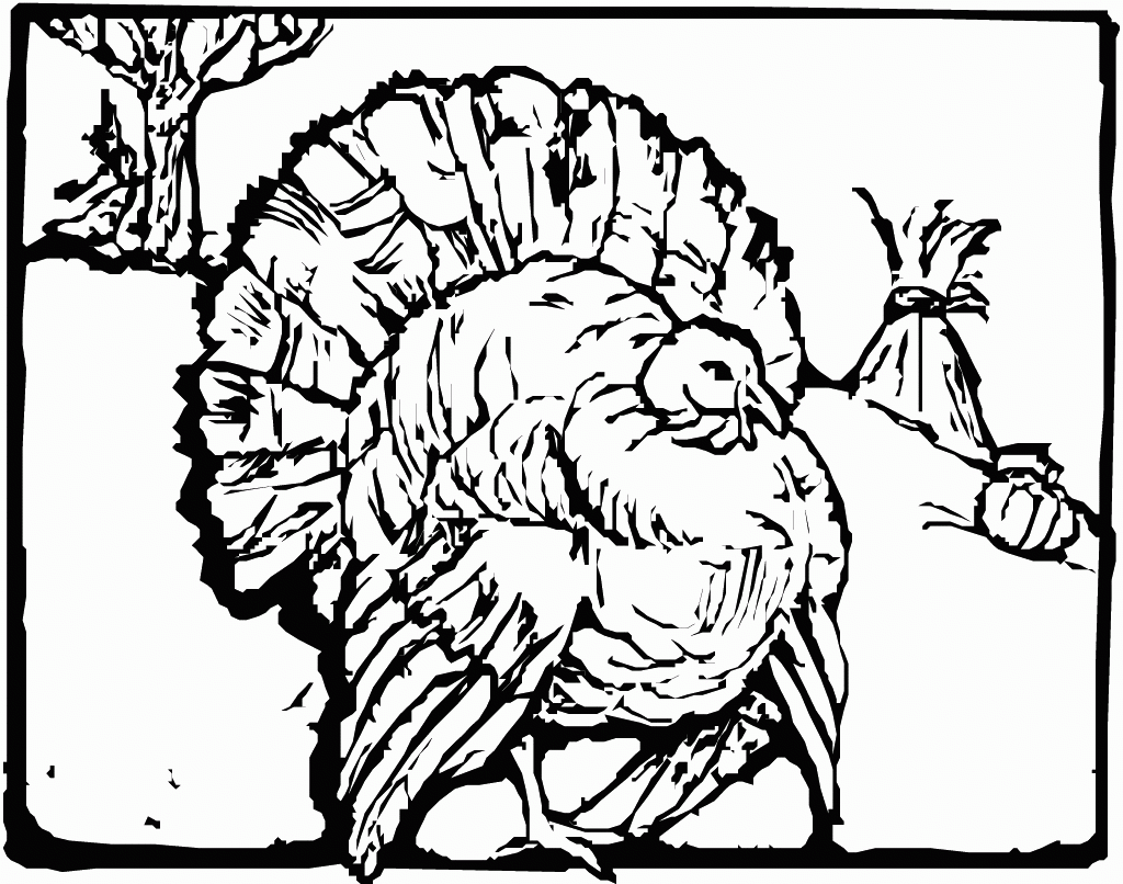Thanksgiving Turkey Coloring Page For Adults