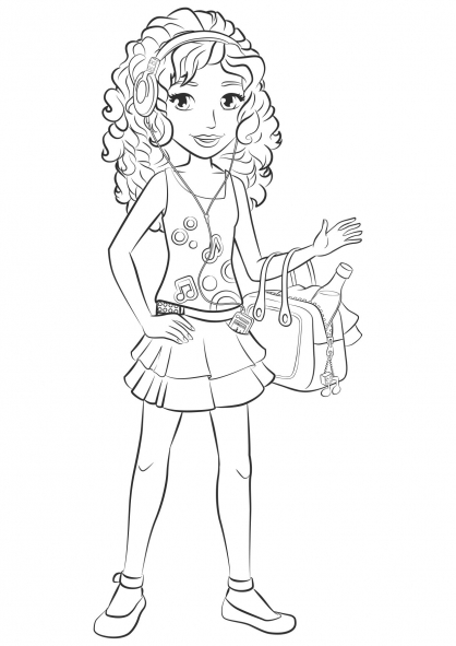 Andrea Lego Friends Coloring Page