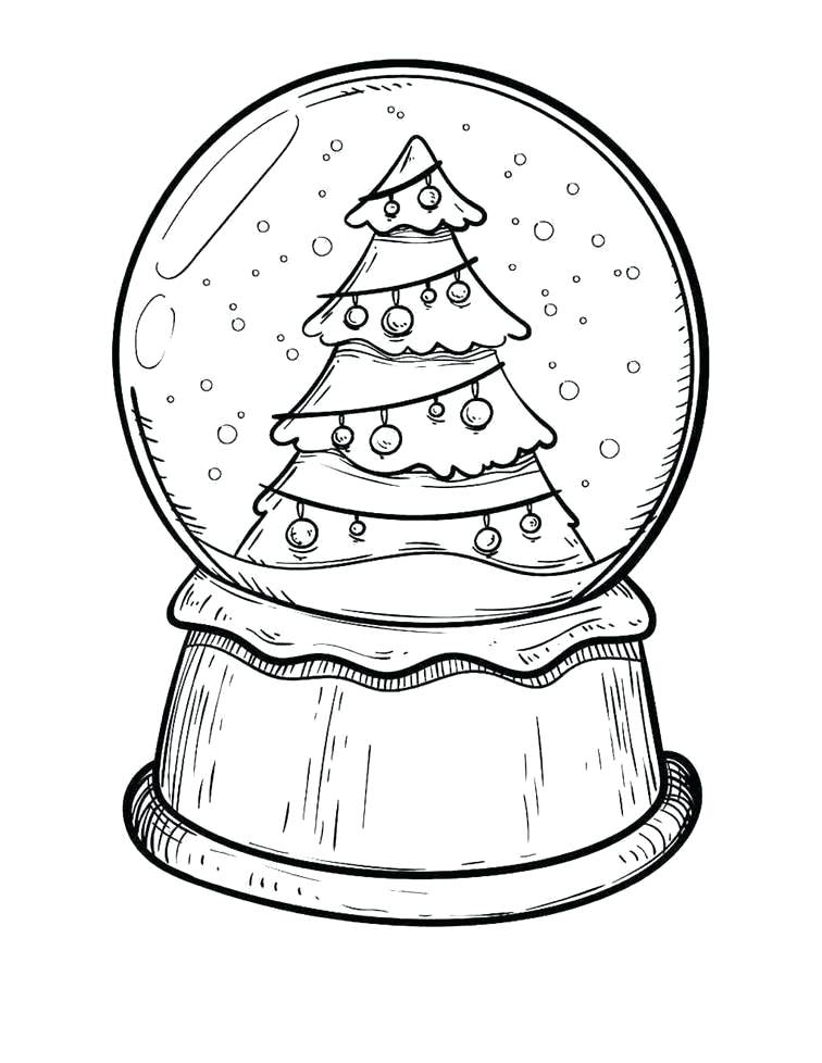 Snowglobe Coloring Pages - Best Coloring Pages For Kids