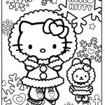 Cute Hello Kitty Ice Skating Coloring Page