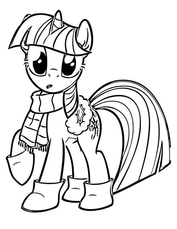 Cute Mlp Winter Coloring Page