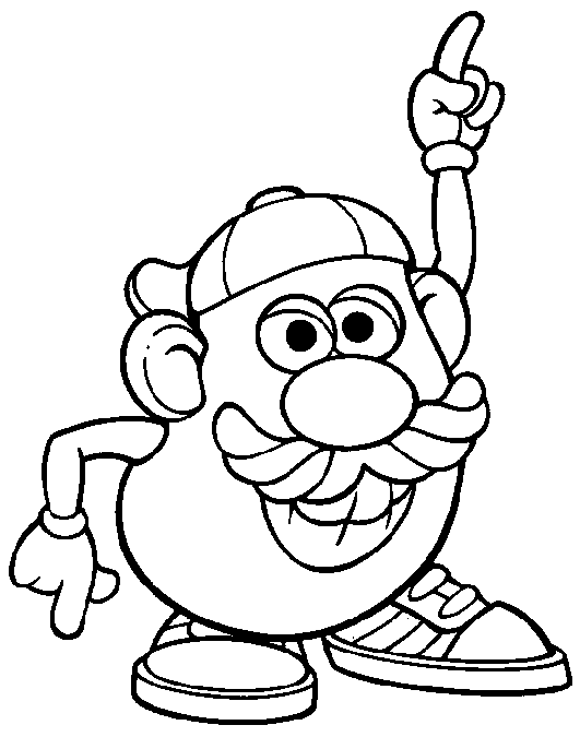 Dancing Mr Potato Head Coloring Pages