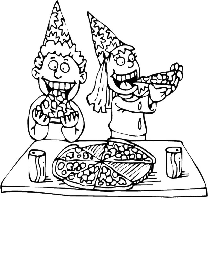 Fun Pizza Coloring Pages