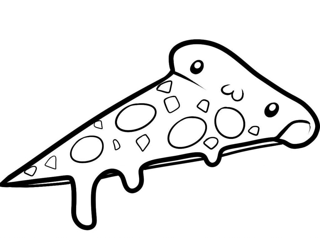 Gooey Pizza Coloring Page