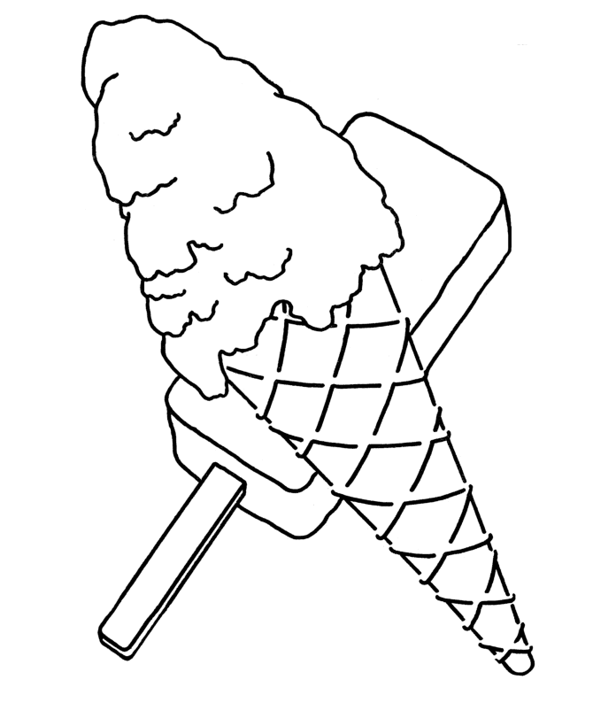 Ice Cream Dessert Coloring Page