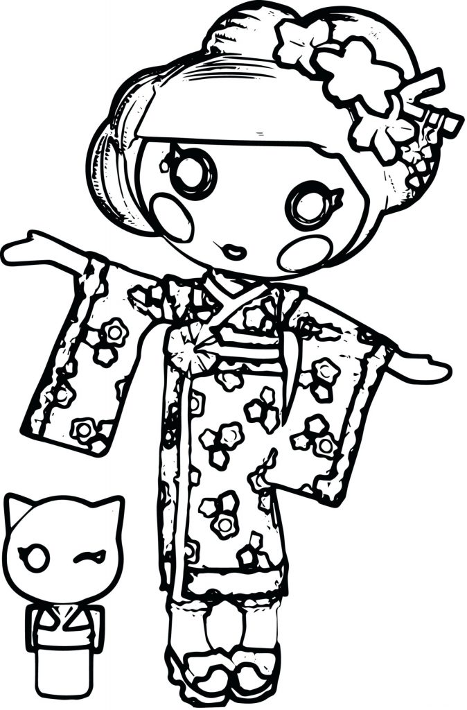 Lalaloopsy Yuki Kimono Coloring Page