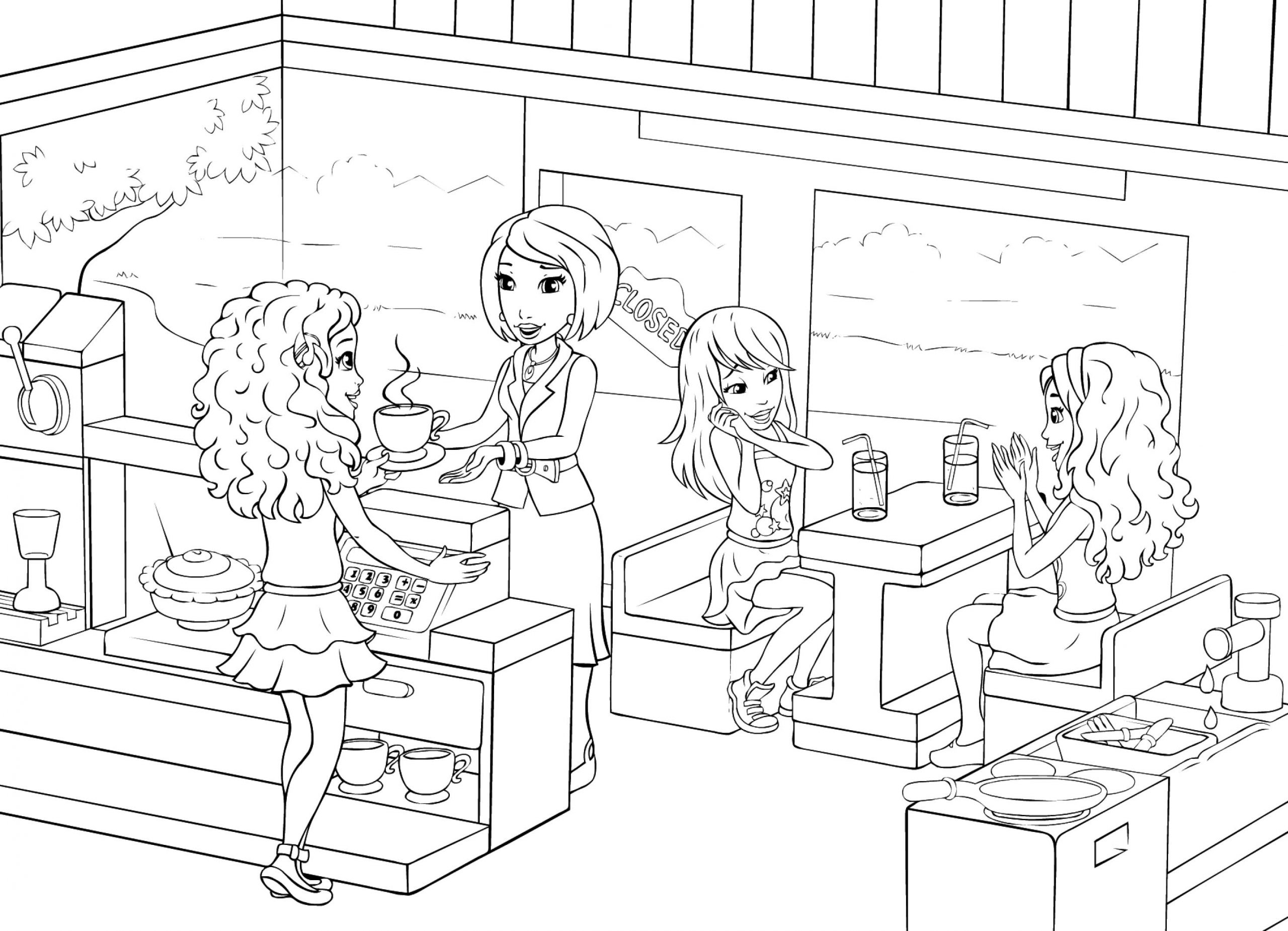 Coloring Pages For Kids Restaurant