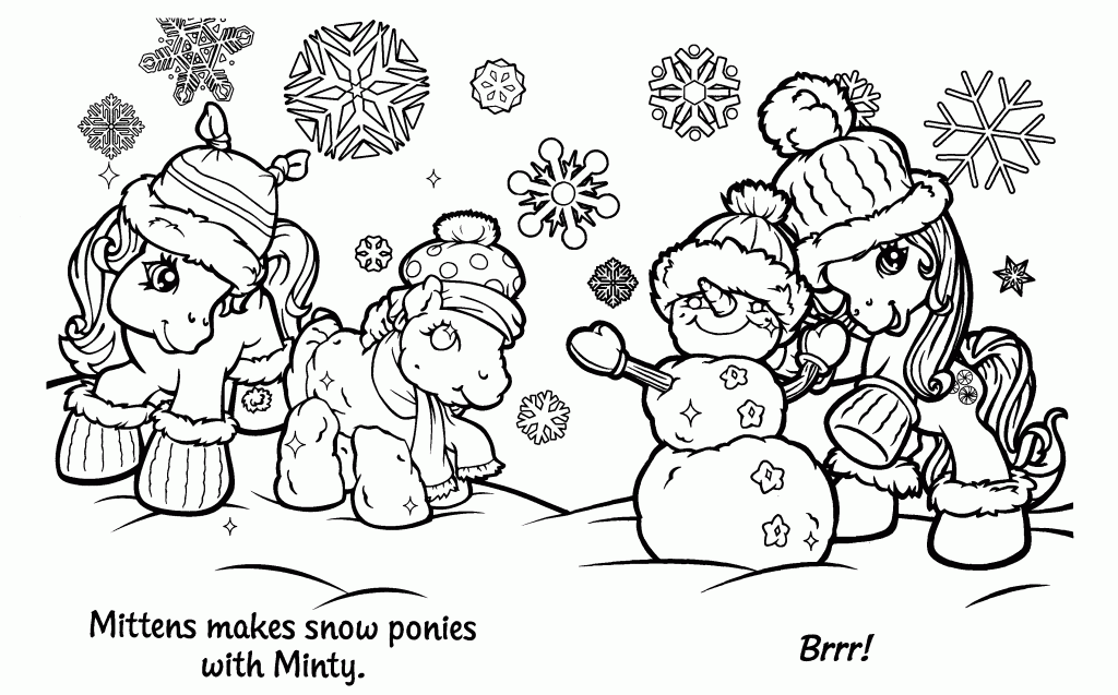 Mittens And Minty Mlp Christmas Cooring Page