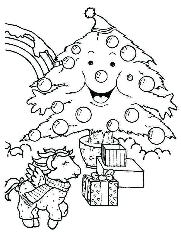 My Little Pony Christmas Tree Coloring Page