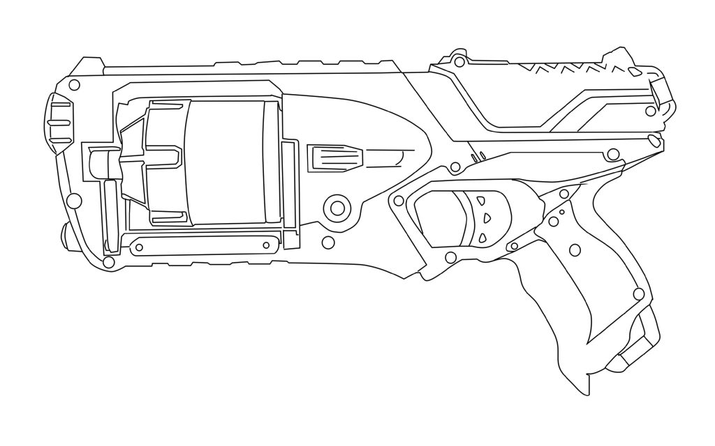 Nerf Gun Maverick Schematic Coloring Pages