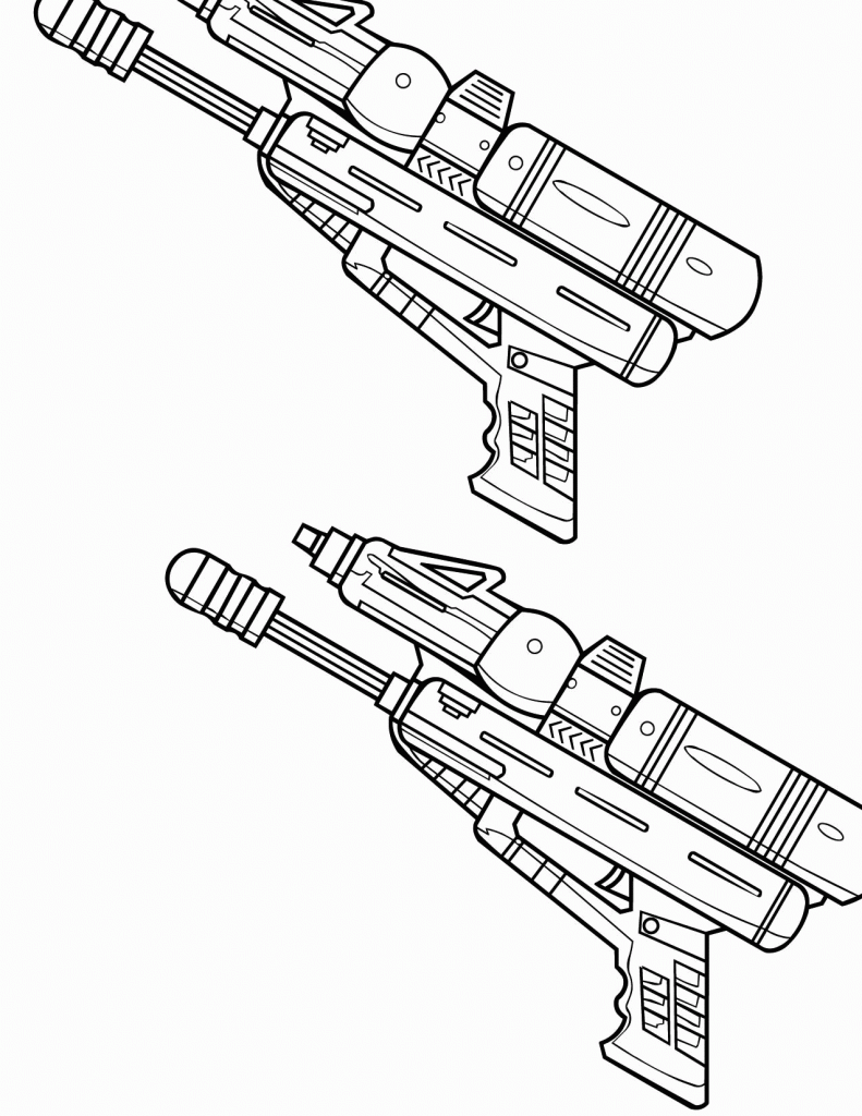 Nerf Guns Coloring Pages