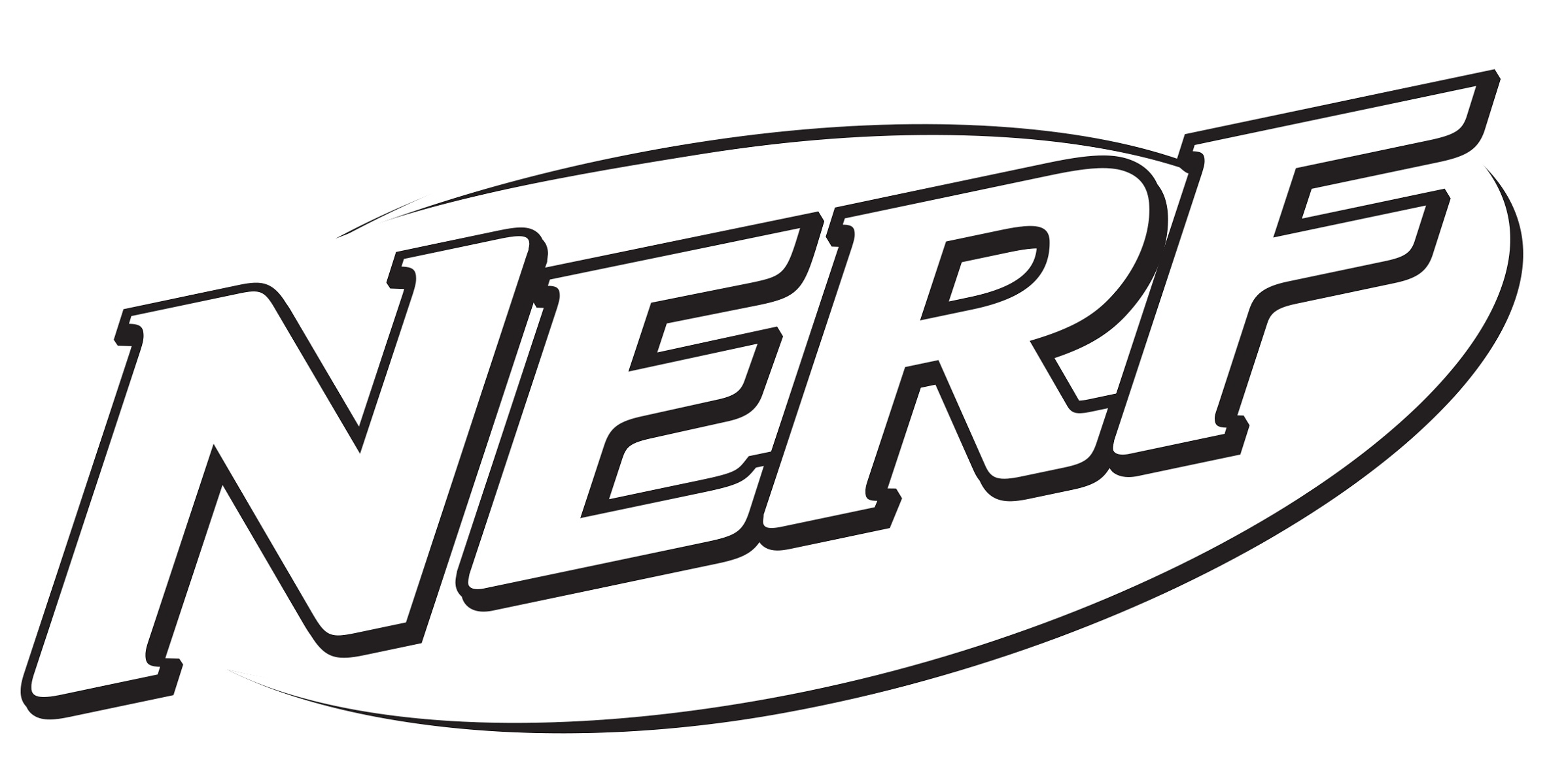 Coloring page Nerf Blasters NERF Logo