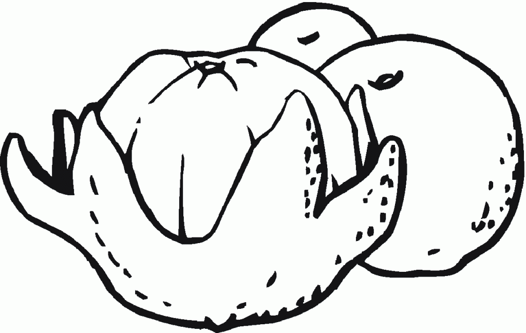 Peeled Oranges Coloring Pages