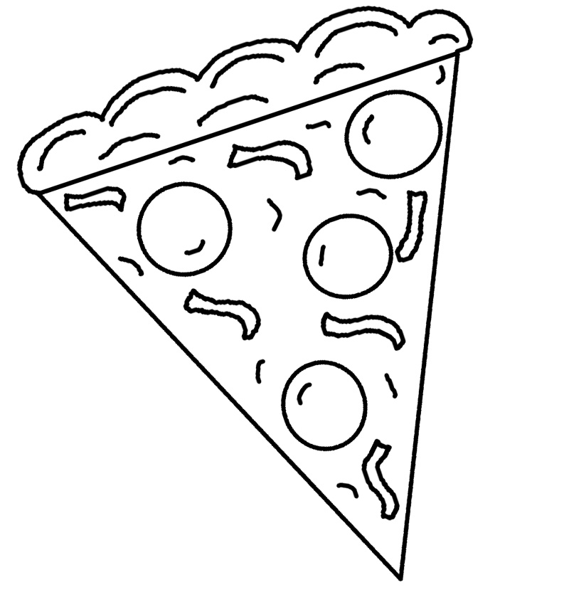 Pizza Slice Coloring Page
