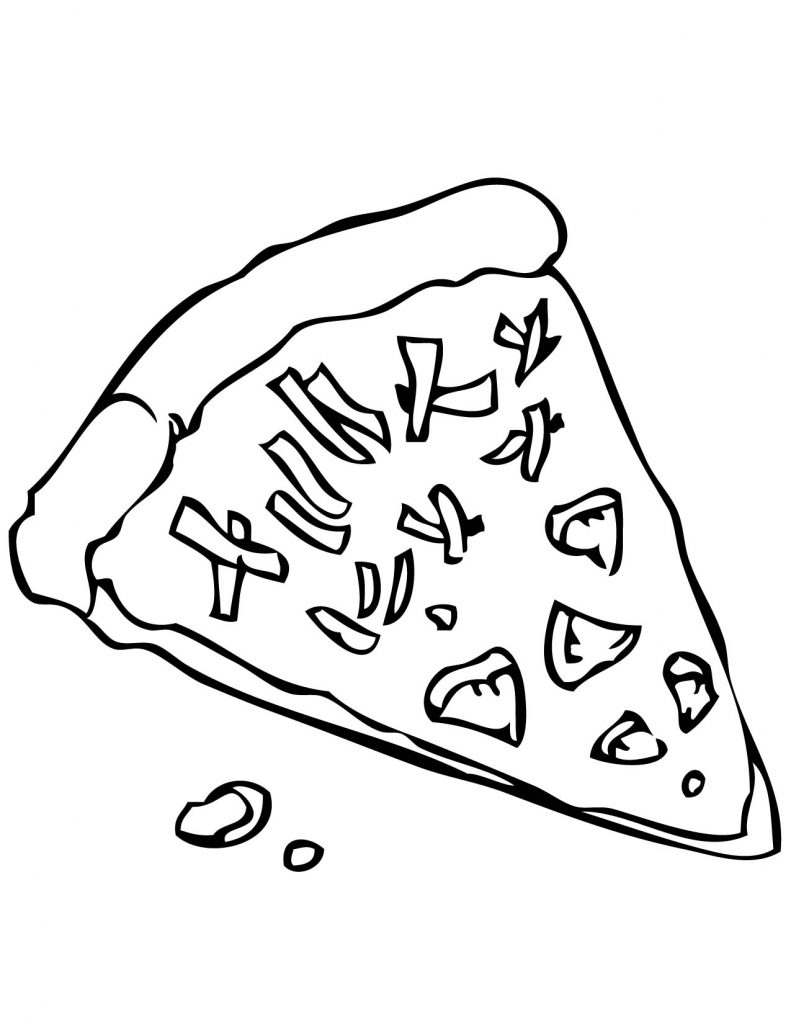 Slice Of Pizza Coloring Page