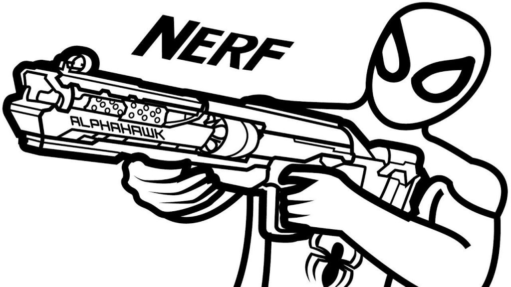 Spider Man Nerf Gun Coloring Pages